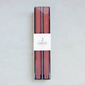 The Floral Society brand 10" Fancy Taper Candles in color Clay